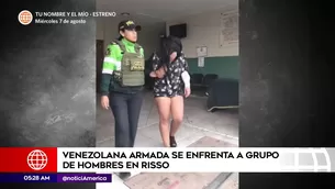 Venezolana armada se enfrentó a grupo de hombres en Lince. Foto y video: América Noticias