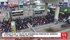 Metro de Lima: usuarios sufren por robos y largas colas. Foto y video: América TV