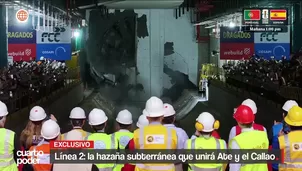 Tras cinco años de excavación, la tuneladora Delia completó los 27 kilómetros del primer tren subterráneo del Perú al conectar con la Estación Central. Video: Cuarto Poder