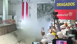 Línea 2 del Metro: Tuneladora 'Delia' llegó a la estación de la Universidad San Marcos. Video: Canal N