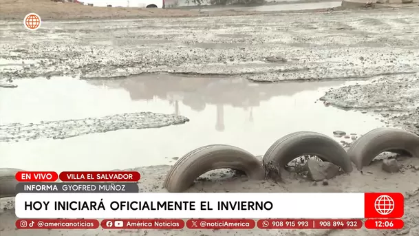 Llovizna inunda avenidas y complica tránsito en Villa María del Triunfo. Foto: América Noticias