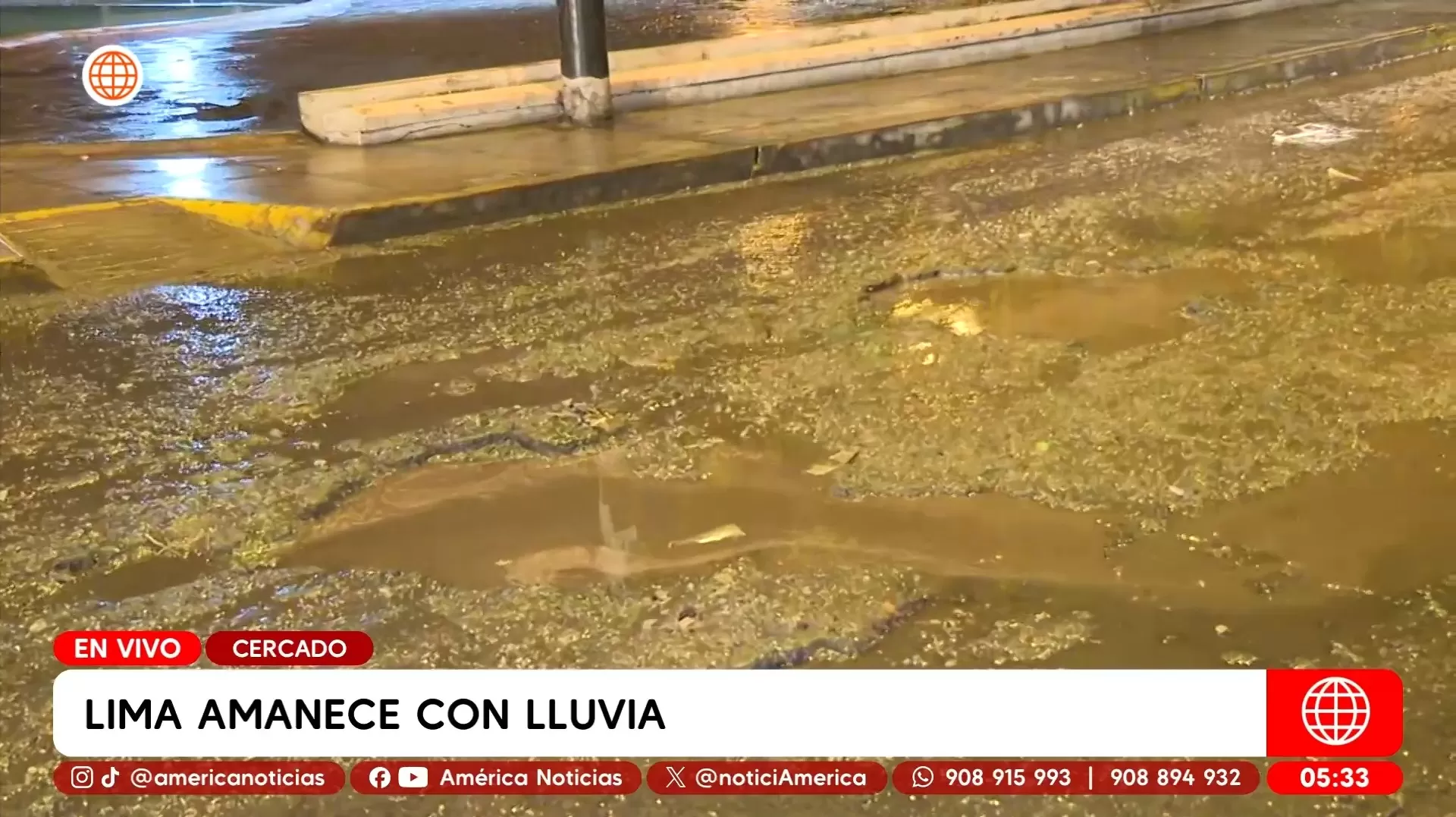 Lluvia intensa en varios distritos de Lima. Foto: América Noticias Lluvia intensa en varios distritos de Lima. Foto: América Noticias