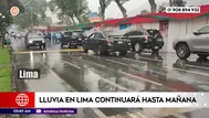 Lluvia en Lima continuará hasta el 18 de diciembre