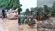 Lluvias bloquean carretera central en Chanchamayo por derrumbes