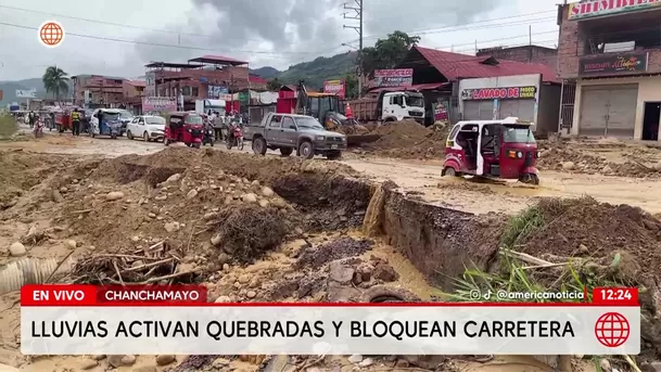 Lluvias en Chanchamayo activan más de 20 quebradas y bloquean la carretera marginal. Foto: América Noticias