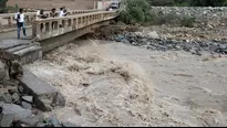 Aumento de caudal del Río Rímac en Chosica. Foto: Andina