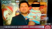 Al momento de su captura, el 'Loco Darwin' fue encontrado con granadas, armas, droga y celulares. Foto: captura América Noticias.