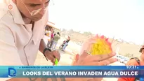 Los looks más modernos llegaron a la playa Agua Dulce para deleite de los veraneantes / Captura: Domingo al Día