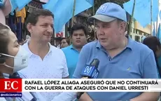 López Aliaga asegura que ya no responderá a críticas de Urresti - Noticias de ilich-lopez