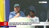 Rafael López Aliaga, expresó fuertes críticas hacia su homólogo de Surco, Carlos Bruce. Foto y video: América Noticias