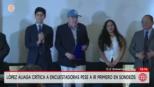 López Aliaga cuestiona encuestas pese a liderar sondeo de Datum/ América Noticias