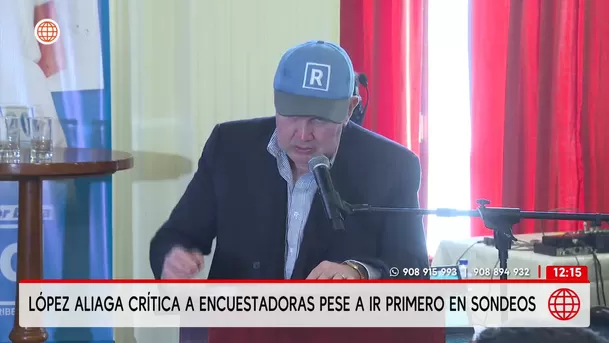 López Aliaga cuestiona encuestas, presenta a su mentor y critica al Gobierno/ América Noticias