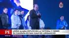 López Aliaga estuvo en La Victoria y cerró su campaña en San Juan de Lurigancho