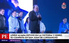 López Aliaga estuvo en La Victoria y cerró su campaña en San Juan de Lurigancho - Noticias de elecciones 2021