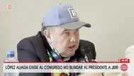 Rafael López Aliaga exhorta al Congreso a no blindar al presidente José Jerí
