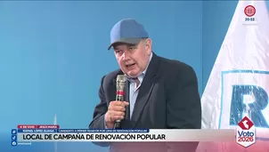 López Aliaga sostiene que el JNE debe entregarle credenciales si resulta elegido. Foto y video: AN 