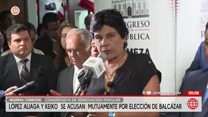 López Aliaga y Keiko Fujimori se enfrentan por José María Balcázar. Foto y video: América Noticias