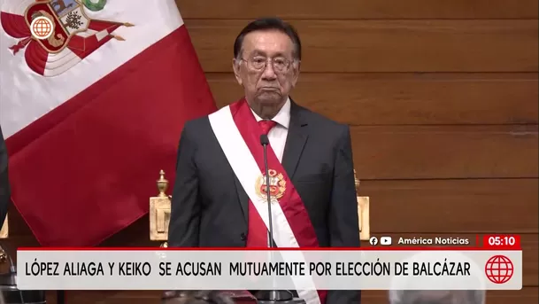 López Aliaga y Keiko Fujimori se enfrentan por José María Balcázar. Foto: América Noticias