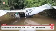 Loreto: Avioneta de la Policía cae en quebrada con detenidos
