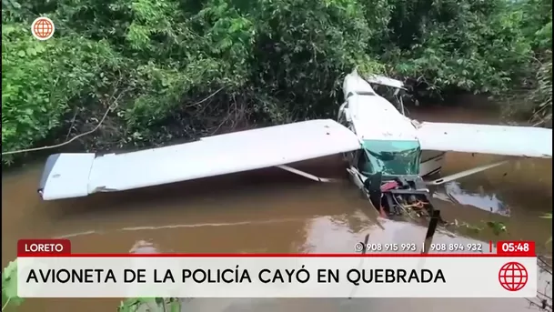 Loreto: Avioneta de la Policía cae en quebrada con detenidos. Foto: América Noticias