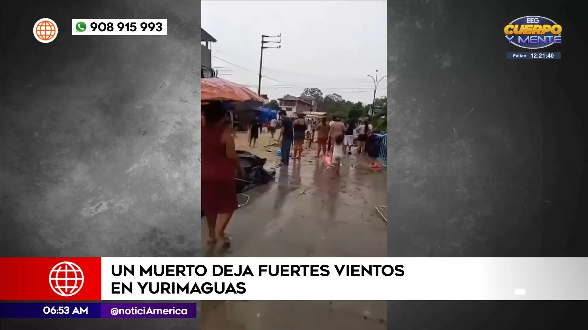 Un muerto deja fuertes vientos en Yurimaguas. Foto: América Noticias