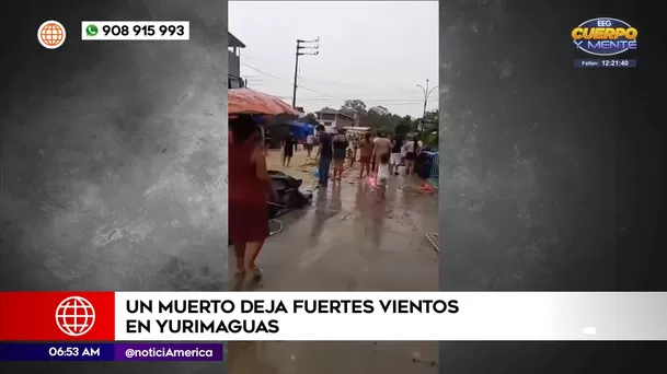 Un muerto deja fuertes vientos en Yurimaguas. Foto: América Noticias