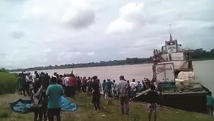 Bloqueo del río Marañón. Foto referencial: La República