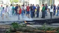 Protesta en Loreto por derrame de petróleo. Foto: El Comercio