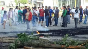 Protesta en Loreto por derrame de petróleo. Foto: El Comercio