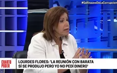 Lourdes Flores: Yo no le pedí a Jorge Barata 200 mil dólares - Noticias de horacio