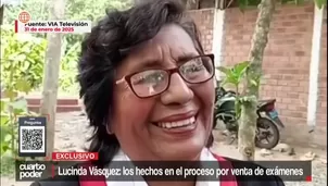 Lucinda Vásquez afronta denuncia por tráfico de influencias por presunta venta del examen docente 2021. Video: Cuarto Poder