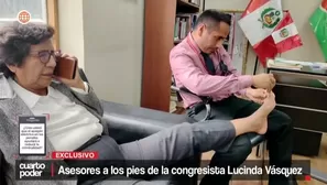 Lucinda Vásquez usó a sus asesores para tareas personales como cortarle las uñas en su despacho y cocinarle en su casa. Video: Cuarto Poder
