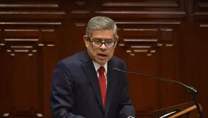 El presidente del Consejo de Ministros, Luis Galarreta, destacó la reunión sostenida con la bancada de Ahora Nación como parte de las conversaciones del Ejecutivo con los grupos parlamentarios sobre el pedido de facultades legislativas./ Video: Canal N