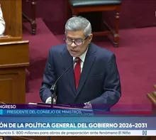 El presidente del Consejo de Ministros, Luis Galarreta, presenta ejes sociales, económicos y de gobernabilidad del plan de gobierno 2026-2031./ Video: Canal N