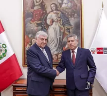 Galarreta se reúne con nuevo secretario técnico de seguridad. Foto: X/@pcmperu. Video: Canal N