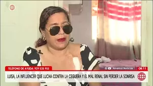 Luisa Huarcaya Pineda, una madre de familia de 43 años, se ha convertido en un ejemplo de fortaleza y optimismo en redes sociales./ Video: América Noticias 