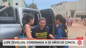 Lupe Zevallos condenada a 25 años de cárcel. Foto y video: Unidad de investigación