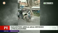 Emolientero agredio a fiscalizadores en Arequipa. Foto y video: América Noticias