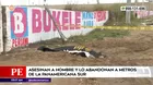 Lurín: Asesinan a hombre y abandonan sus restos a metros de la Panamericana Sur
