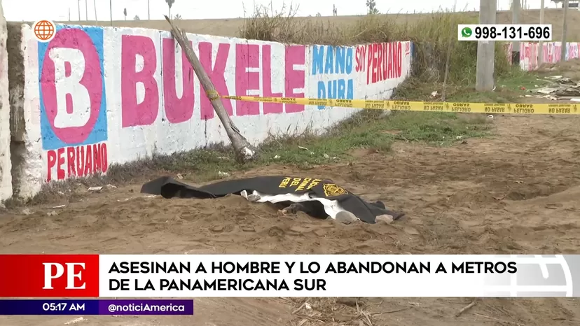 Lurín: Asesinan a hombre y abandonan sus restos a metros de la Panamericana Sur