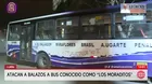Lurín: Banda de extorsionadores ataca a balazos bus de línea 10E