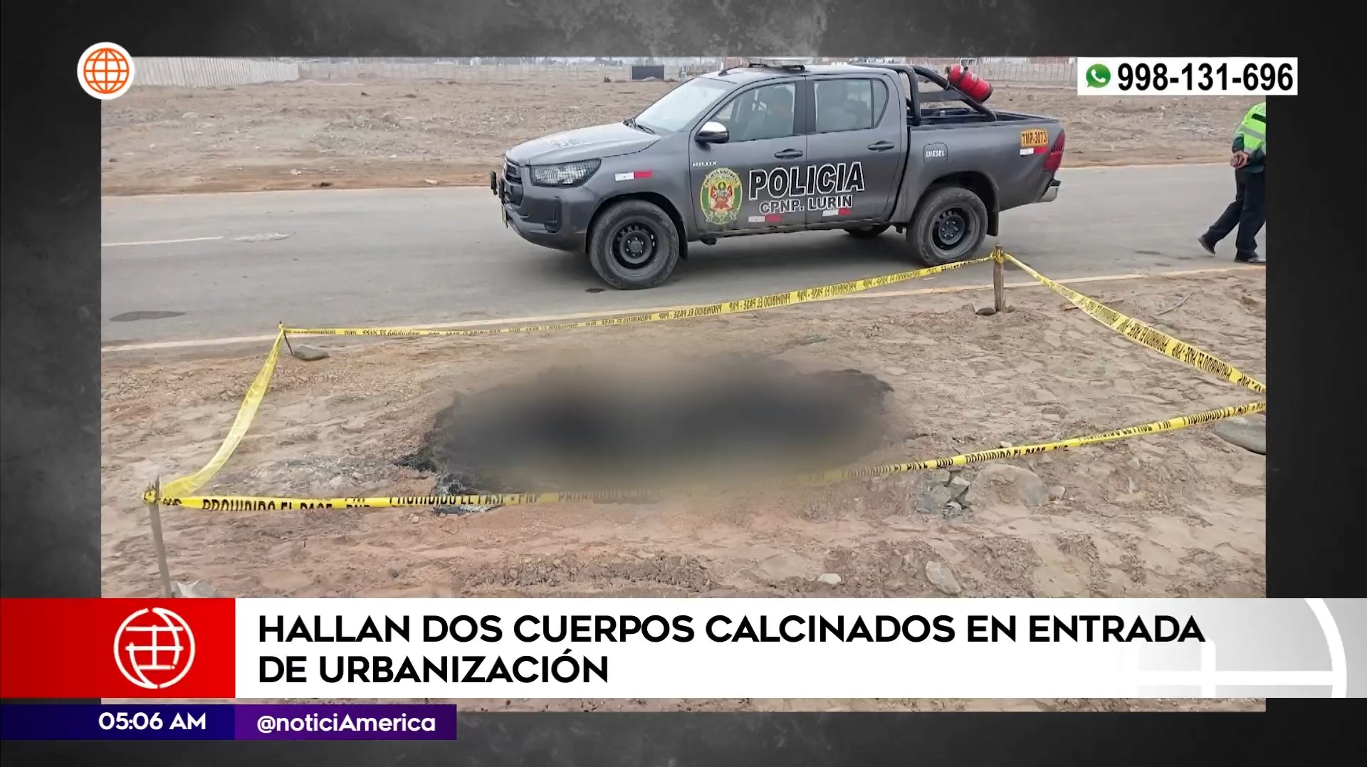 Doble crimen en Lurín. Foto: América Noticias