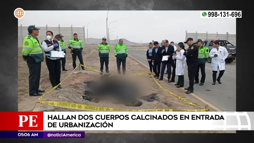 Lurín: Hallan dos cuerpos calcinados en entrada de urbanización