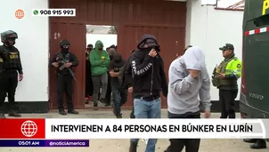 Intervienen a 84 personas en búnker en Lurín. Foto y video: América Noticias