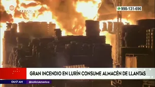 Incendio en almacén de llantas | Video: América Noticias