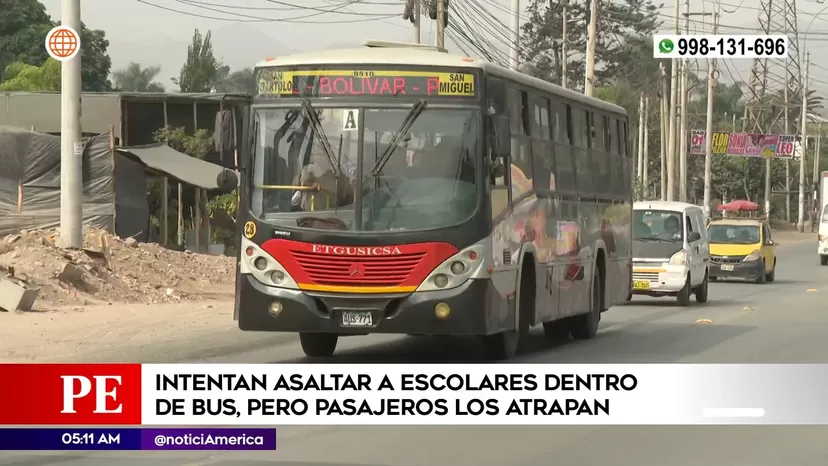 Lurín: Pasajeros evitaron asalto a escolares en bus de transporte público