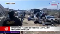 Policía interviene taller en Lurín. Foto y video: América Noticias