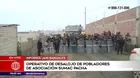 Lurín: Policía realiza desalojo de pobladores de Asociación Sumac Pacha que vivían en propiedad de una empresa