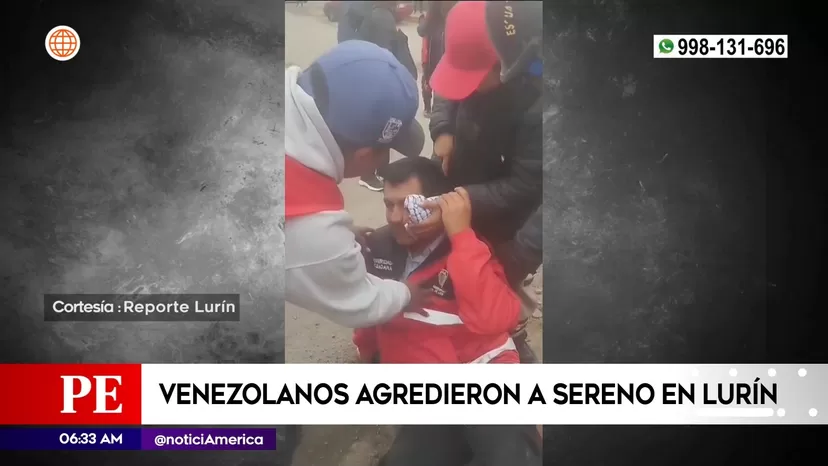 Lurín: Venezolanos agredieron a serenos y uno quedó herido