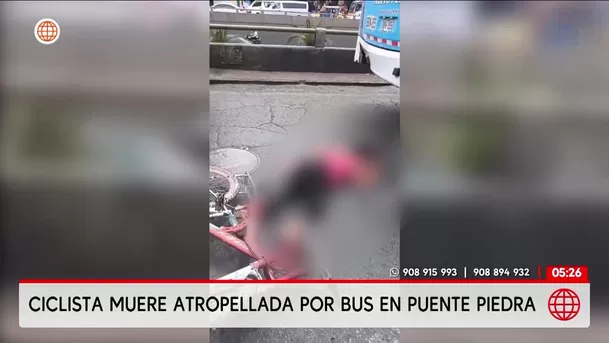 Ciclista muere tras ser atropellada en Puente Piedra. Foto: América Noticias